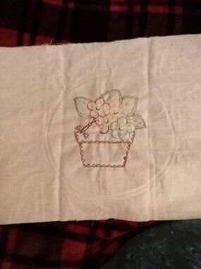 Sweet embroidered floral motif